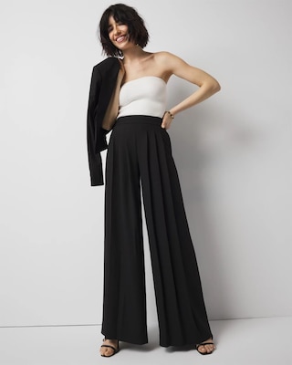 Pleated Ultra-Wide Leg Pant | White House Black Market